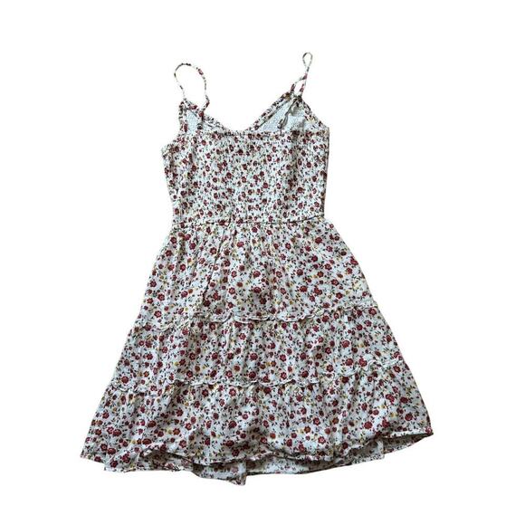 Hollister Sundress, size women's Medium; stretchy top, tiered hem, Red & Yellow - Picture 2 of 10